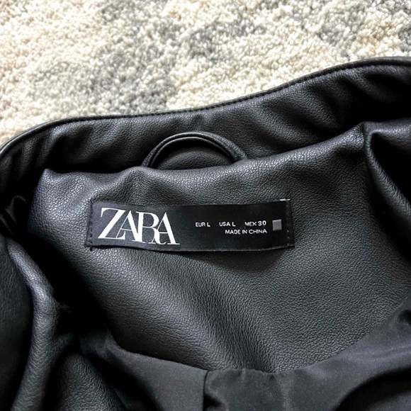 Zara Vegan Leather Moto Jacket - Picture 11 of 11